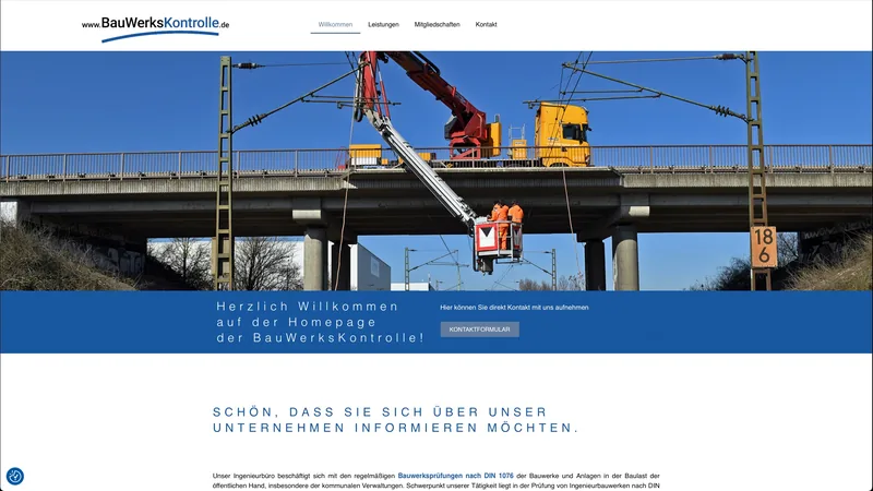 Website für BauWerksKontrolle in Nordhorn, erstellt von 52grad