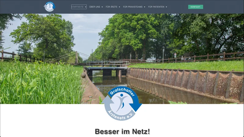 Website für das Grafschafter Ärztenetz in Nordhorn, erstellt von 52grad