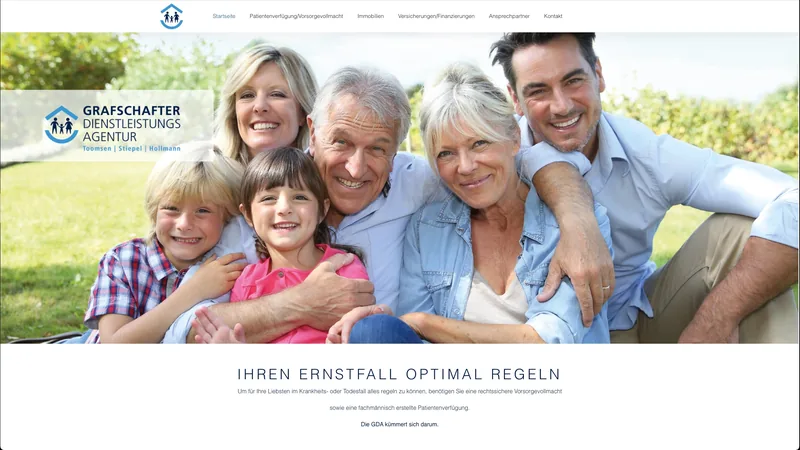 Website für die Grafschafter Dienstleistungs-Agentur in Uelsen, erstellt von 52grad