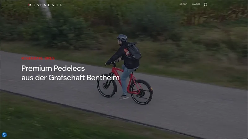 Website für Rosendahl Bikes in Nordhorn, erstellt von 52grad